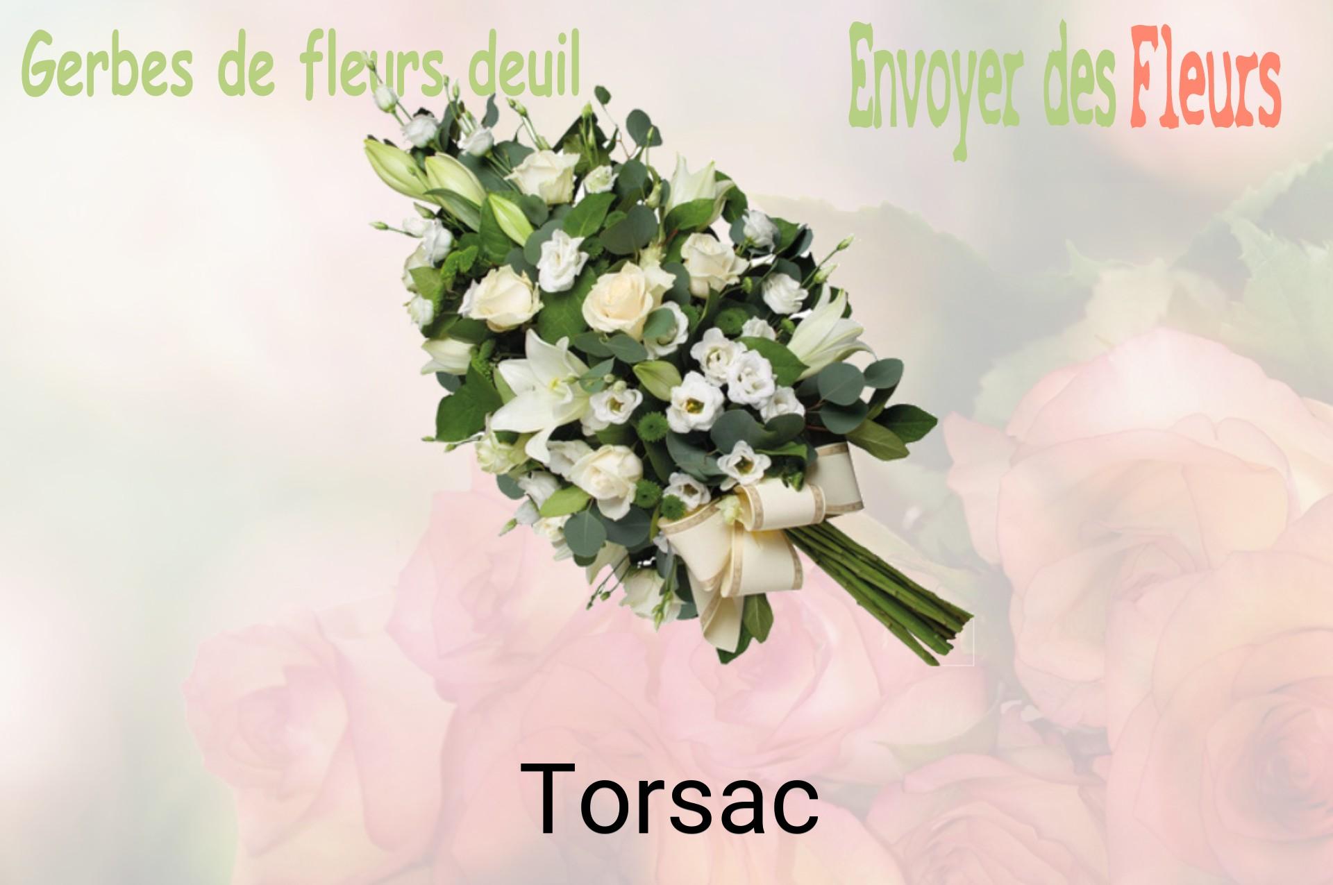 Gerbe de fleurs de deuil livrée à Torsac